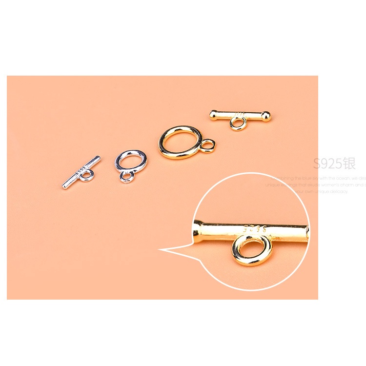 █diy゜ S925 Bạc●Phụ Kiện Hạt Làm Trang Sức Bằng Bạc S925 Có Khóa Cài DIY
