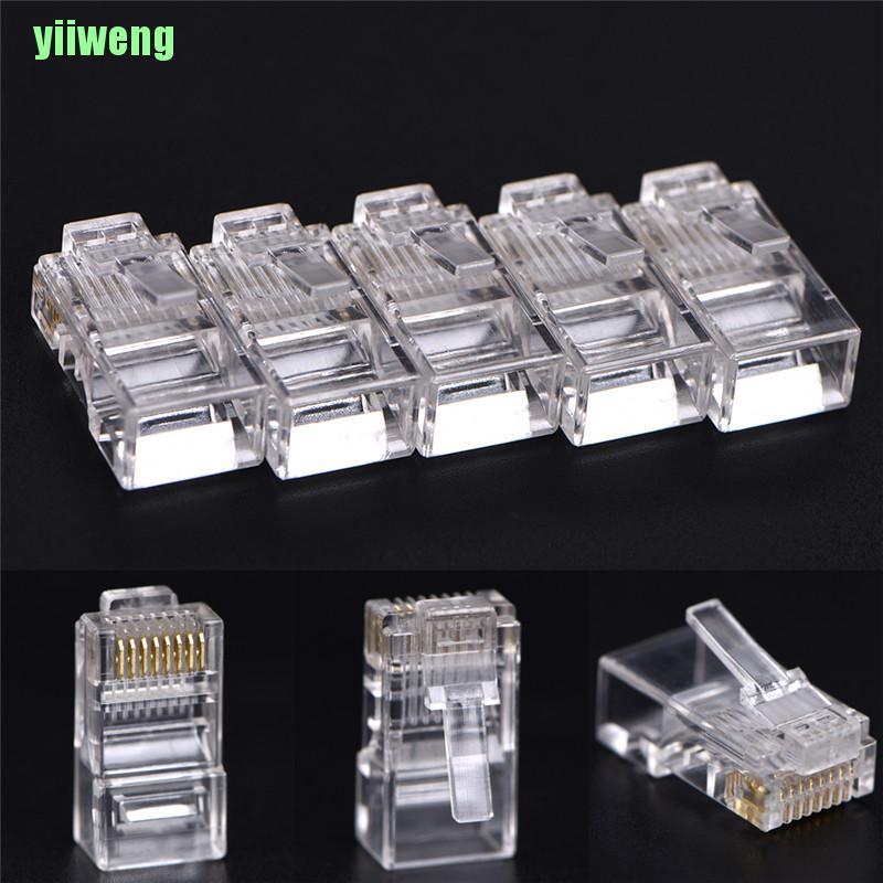 Set 50 Đầu Nối Mạng Rj45 Cat5 8p8c Cho Máy Tính