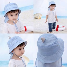 Nón đi biển che thóp có thể tháo rời cho bé