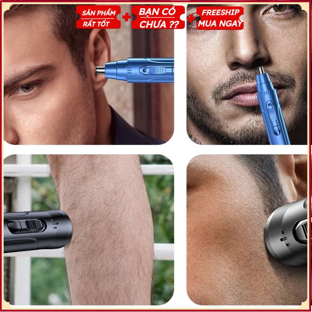 Máy tỉa lông đa năng có thể tỉa lông mày cạo râu hoặc tỉa lông mũi, tỉa tóc, lông vùng kín nách mặt 4in1