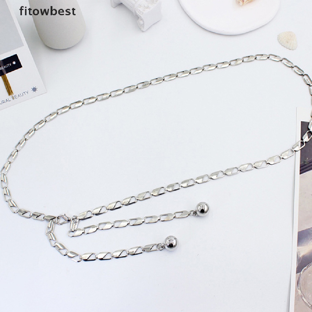 Dây Xích Đeo Hông Bằng Kim Loại Có Thể Điều Chỉnh Thời Trang Cho Nữ