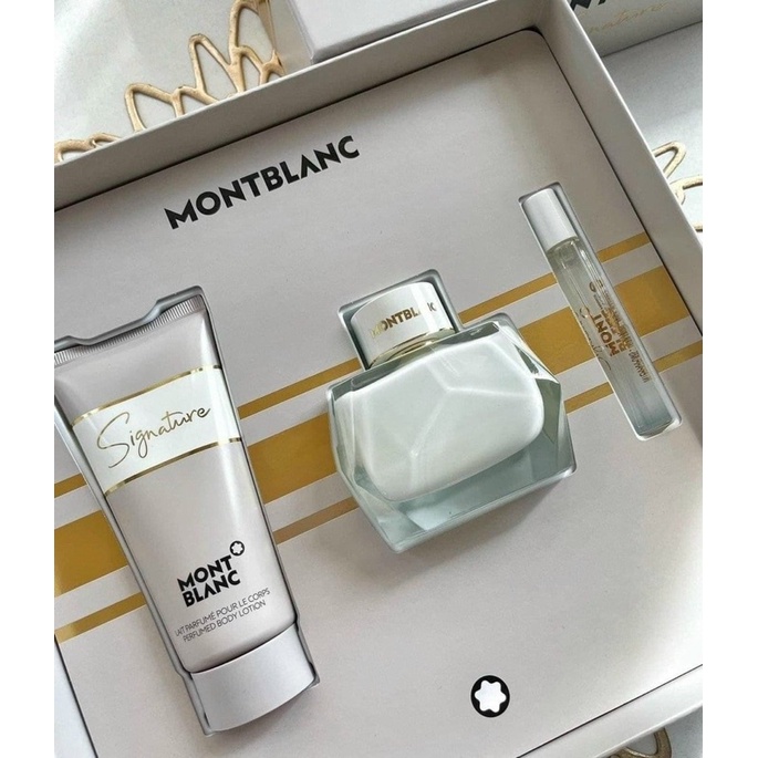 Nước hoa MONTBLANC SET Signature Eau De Parfum 90ml + Body Lotion 100ml + EDP 7,5ml