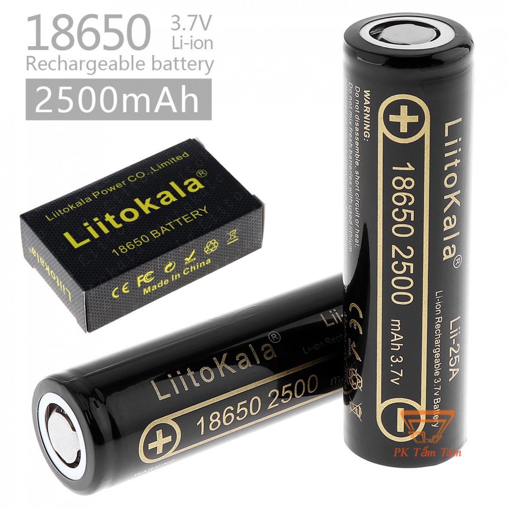 [RẺ VÔ ĐỊCH] Pin sạc 18650 LiitoKala lii-25A 2500mAh