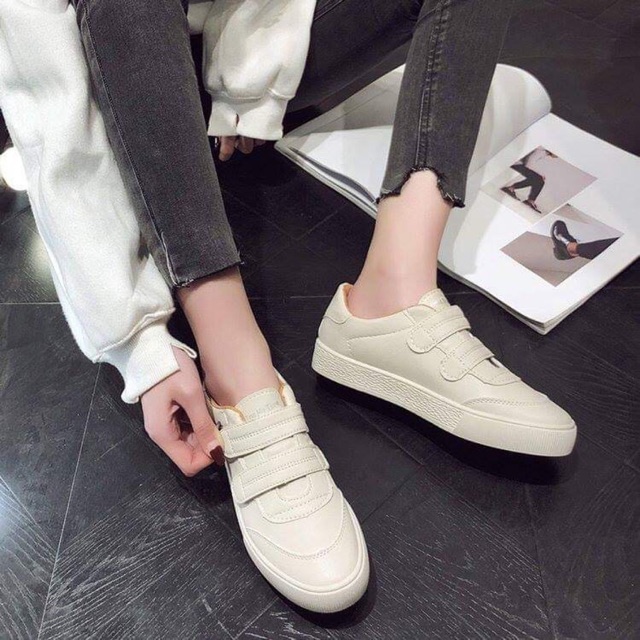 Giày thể thao đế độn quai dán tiện lợi trẻ trung