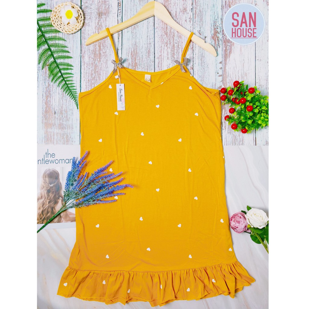 Đầm ngủ 2 dây, chất liệu cotton, màu sắc tươi sáng, đầm ngủ sexy đuôi cá, hàng nhập Quảng Châu xịn xò | BigBuy360 - bigbuy360.vn