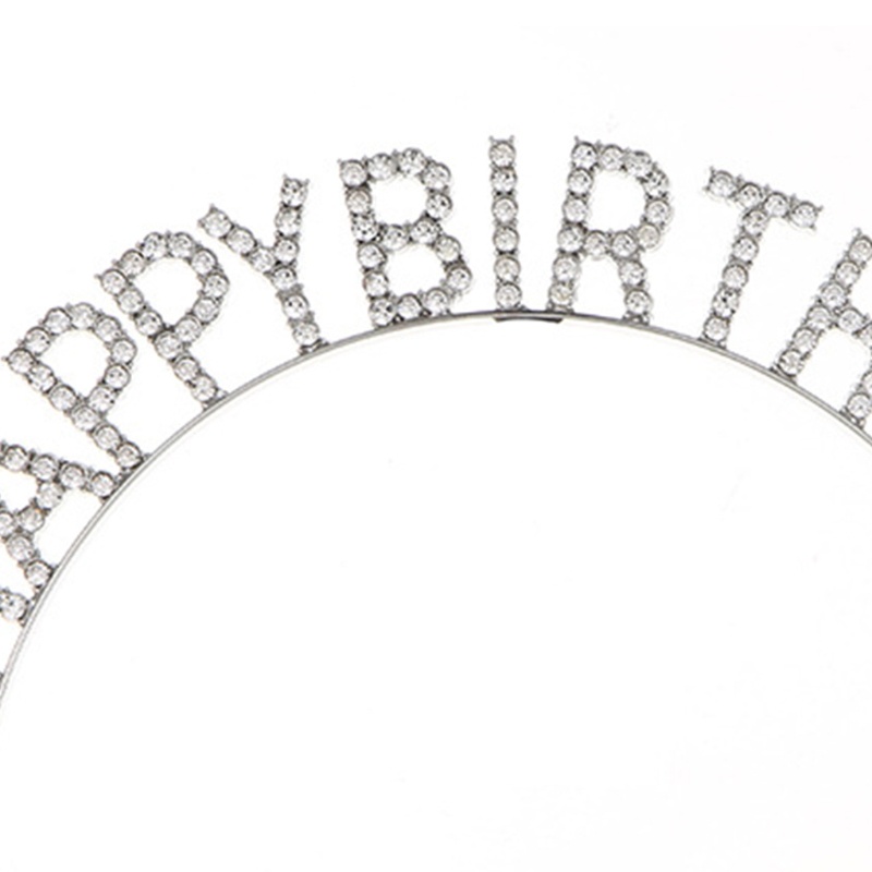 Băng Đô Chữ Happy Birthday Đính Đá Pha Lê