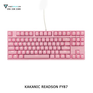 [Mã SKAMSALE03 giảm 10% đơn 200k] Bàn phím cơ Kananic Readson FY87 mầu hồng led trắng