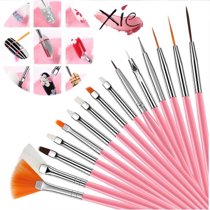 SET CỌ 15 CÂY -XIE dụng cụ mi&amp;nail❤️