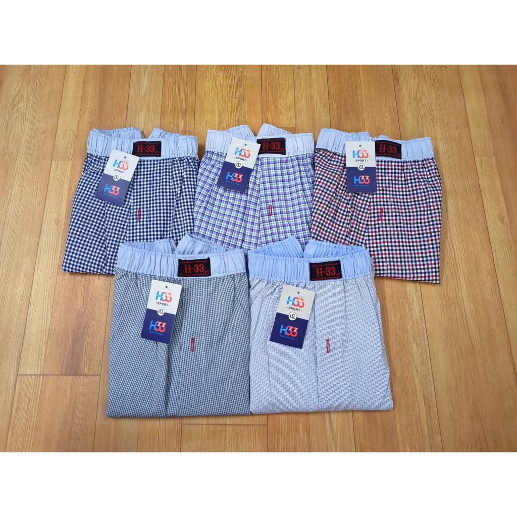 Combo 5 quần ngủ nam caro H33 thoải mái dễ chịu