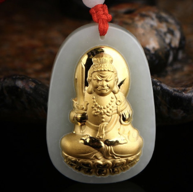 Phật Bản Mệnh Nephrit cao cấp - Tặng kèm dây đeo