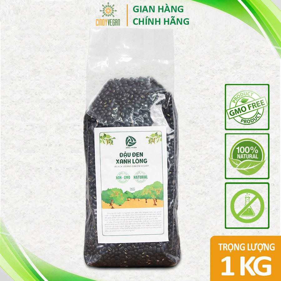 Hạt Đậu Đen (Đỗ Đen) Xanh Lòng Hữu Cơ, không biến đổi Gen, loại bở ngon, hạt chắc, tốt cho sức khỏe