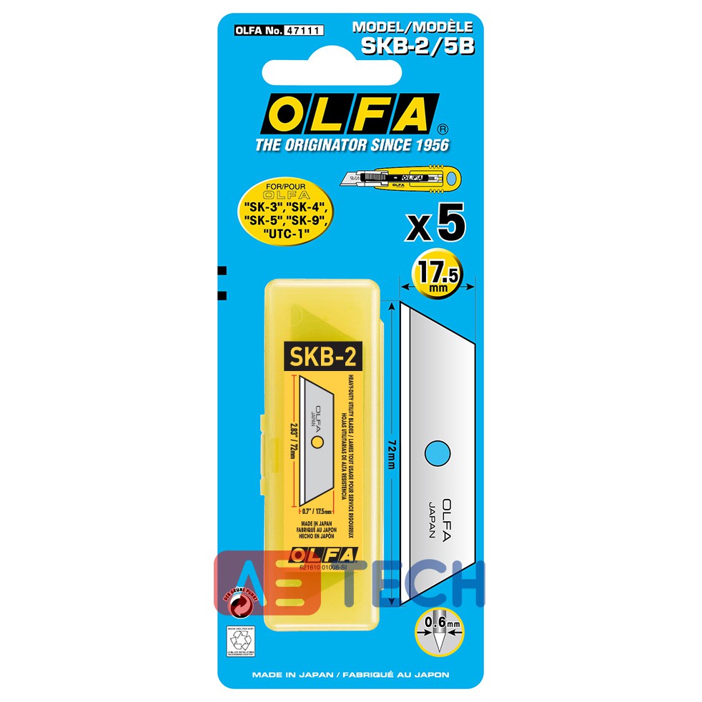 [OLFA CHÍNH HÃNG] Lưỡi dao OLFA SKB-2/5B