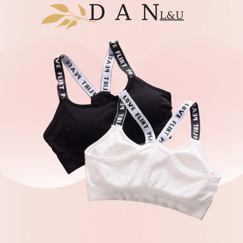 Áo Ngực Thể Thao 2 Dây Viền Chữ Cá Tính Cho Nữ DAN L&amp;U A1102