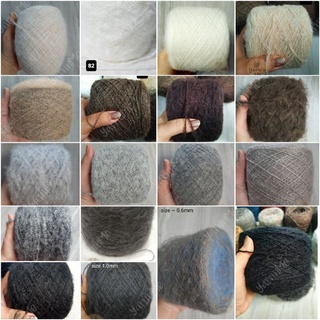 (01-30) Len mohair Nhật thanh lý tone trắng, be, nâu, xám, đen các loại