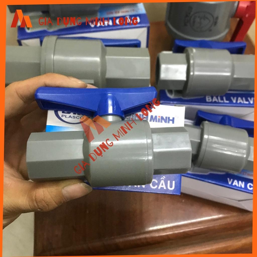 Van nhựa, van khóa nước Bình Minh PVC phi 21,27,34,42,49,60- Hàng chính hãng