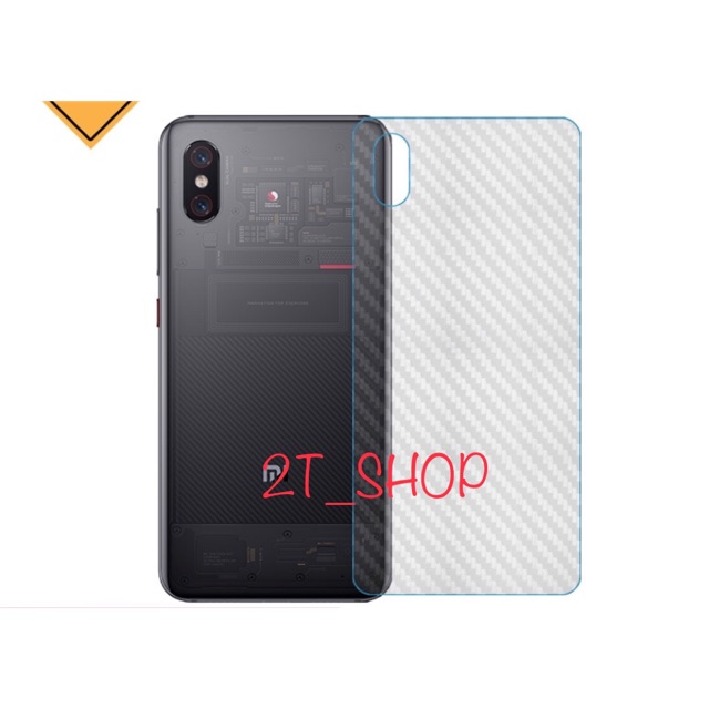 DÁN VÂN CARBON MẶT LƯNG XAOMI MI 8 PRO/ MI 8 EE, MI 8 SE