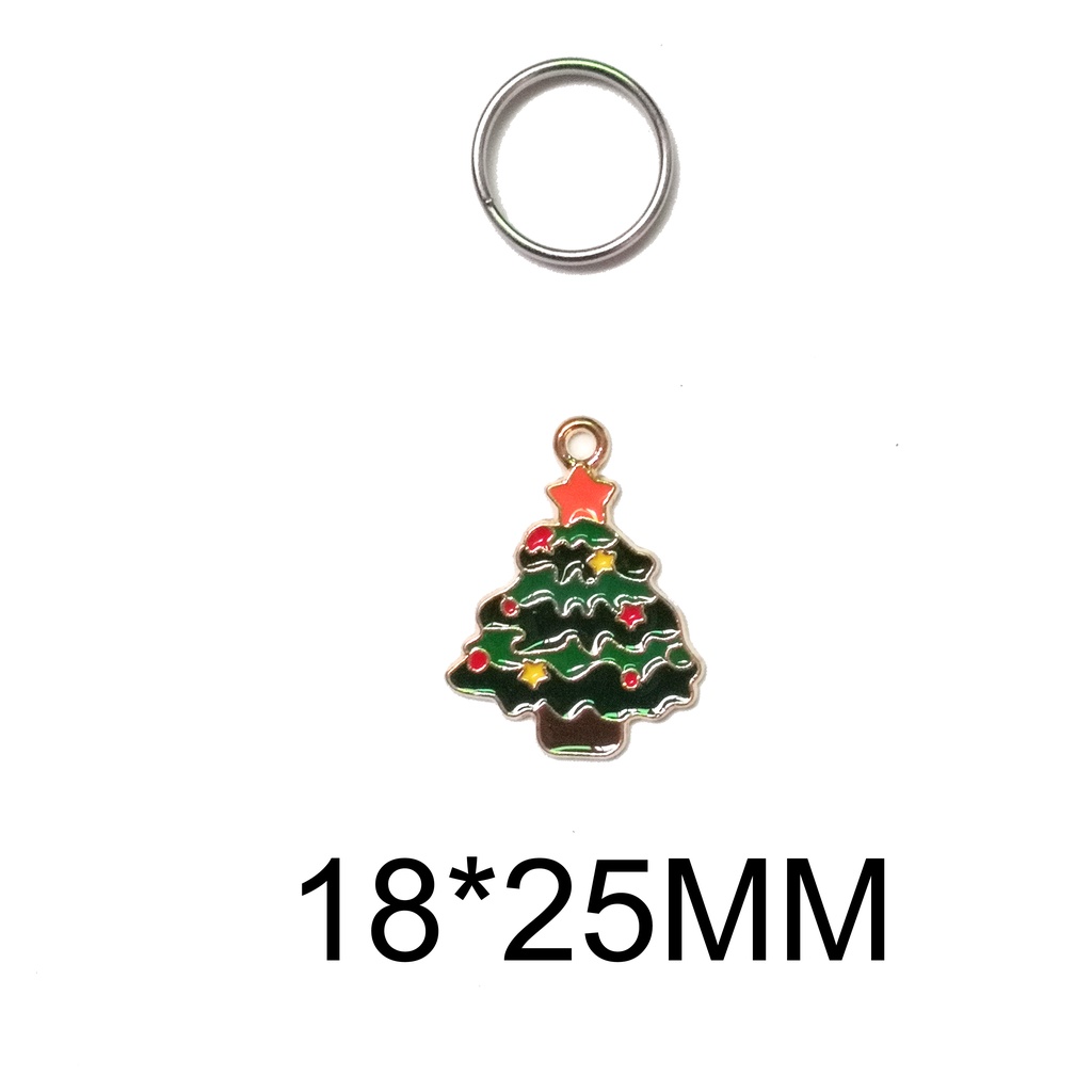 Mặt trang trí vòng cổ bằng kim loại phong cách giáng sinh dễ thương cho thú cưng