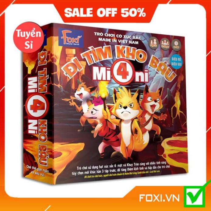 Board game-Đi tìm kho báu Mini 4 Foxi-trò chơi phát triển khả năng nhớ-logic-suy luận-phán đoán