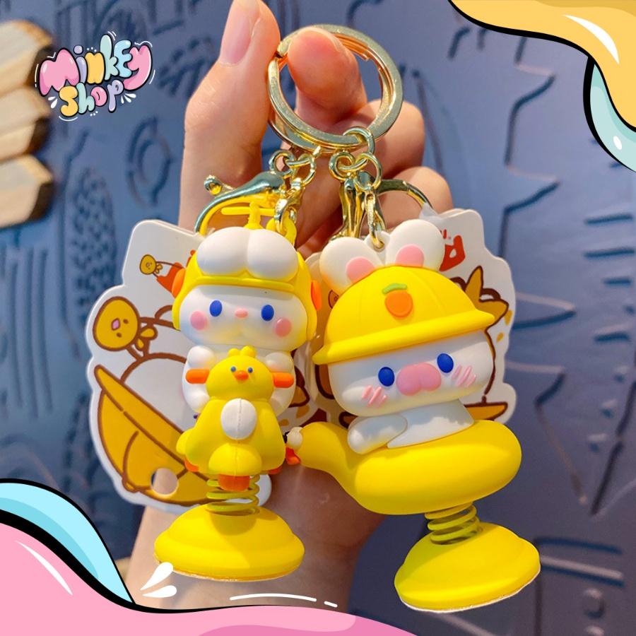 Móc Khoá Vịt LILI Thú Nhún Đáng Yêu Nhiều Mẫu Dễ Thương Phụ Kiện Túi Xách, Balo, Cặp Xách Cute 02MKV -Min