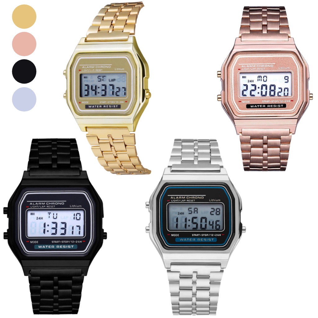 Đồng hồ điện tử đeo tay nam, nữ WATER RESIST  thể thao số led mặt vuông đẹp chính hãng cao cấp giá rẻ DH08