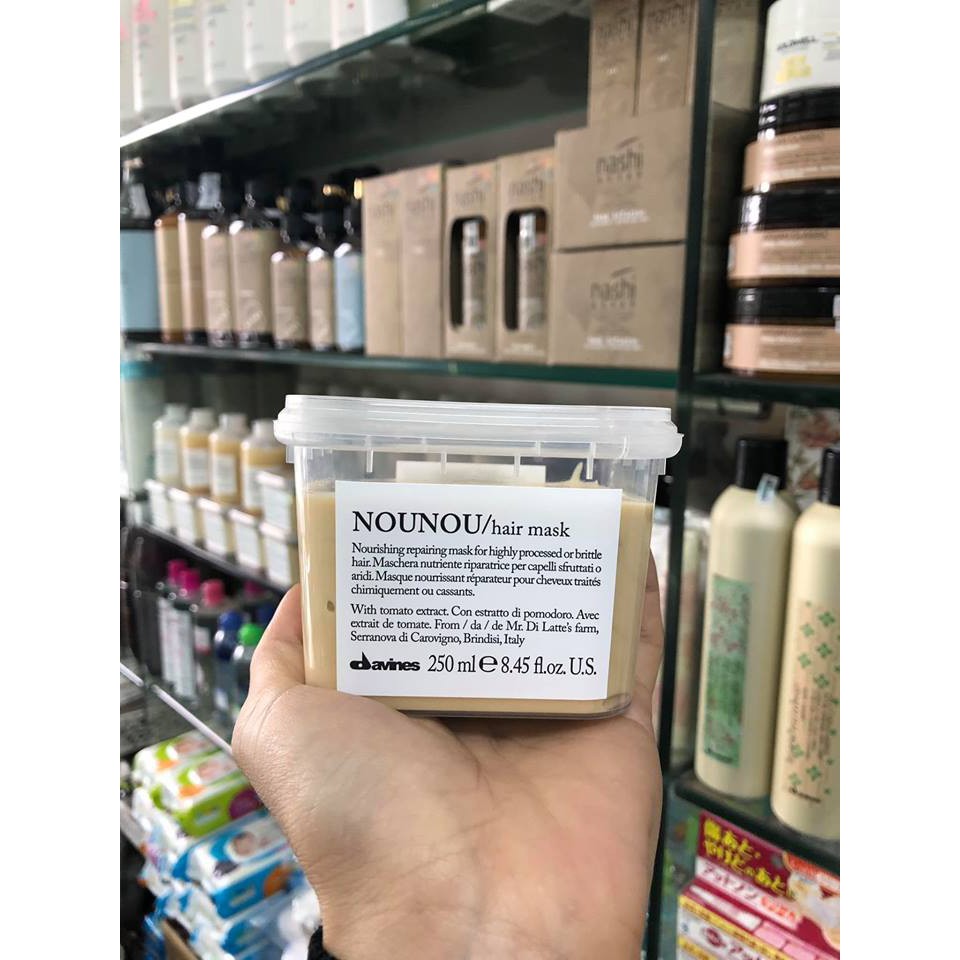 HẤP DẦU NOUNOU PAK (NOUNOU HAIR MASK) DAVINES CHỮA TRỊ TÓC HƯ TỔN 250ML