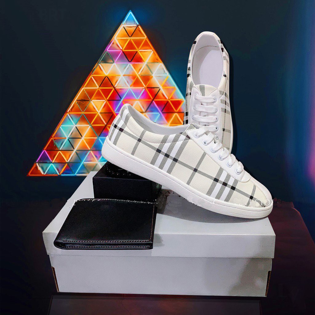 Giày nam sneaker thời trang kẻ sọc trắng kem Hottrend 2021 | BigBuy360 - bigbuy360.vn