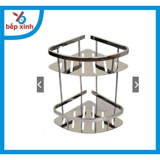 Kệ góc nhà tắm, kệ nhà tắm 2 tầng inox 304, dễ lắp đặt, siêu chắc chắn