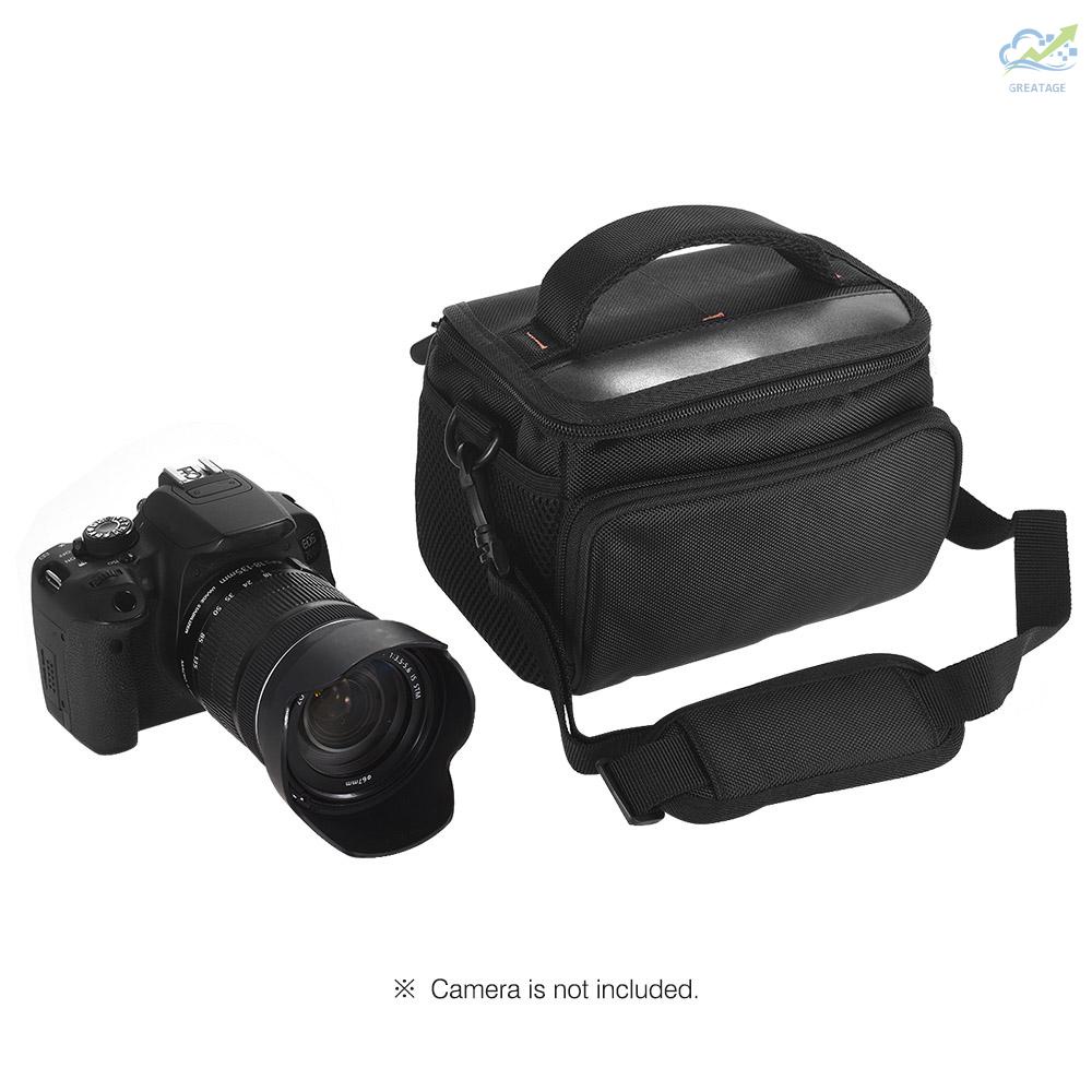 GG Portable Messenger Camera Bag Case Pouch with Removable Shoulder Strap Separate Pad Side Pockets Moistureproof & Shakeproof for Andoer 4K Camcorder DV  A7/NEX Series  M Series