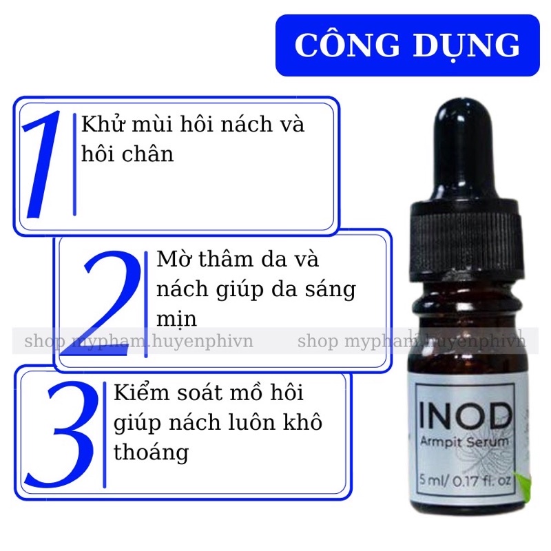 Serum hôi nách INOD Huyền Phi khử hôi nách hôi chân hết thâm sáng da