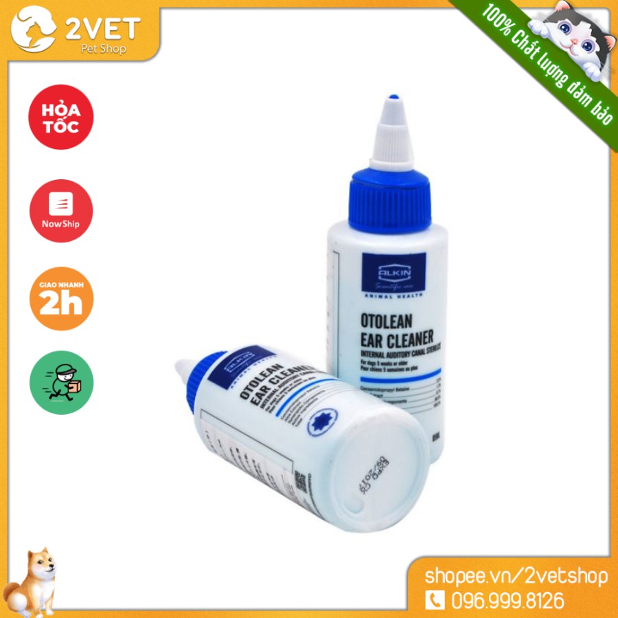 [Chăm Sóc Thú Cưng] Dung Dịch - Nước Vệ Sinh Tai Alkin Otoclean Ear Cleaner - Thể Tích 85ml - Dùng Cho Thú Cưng