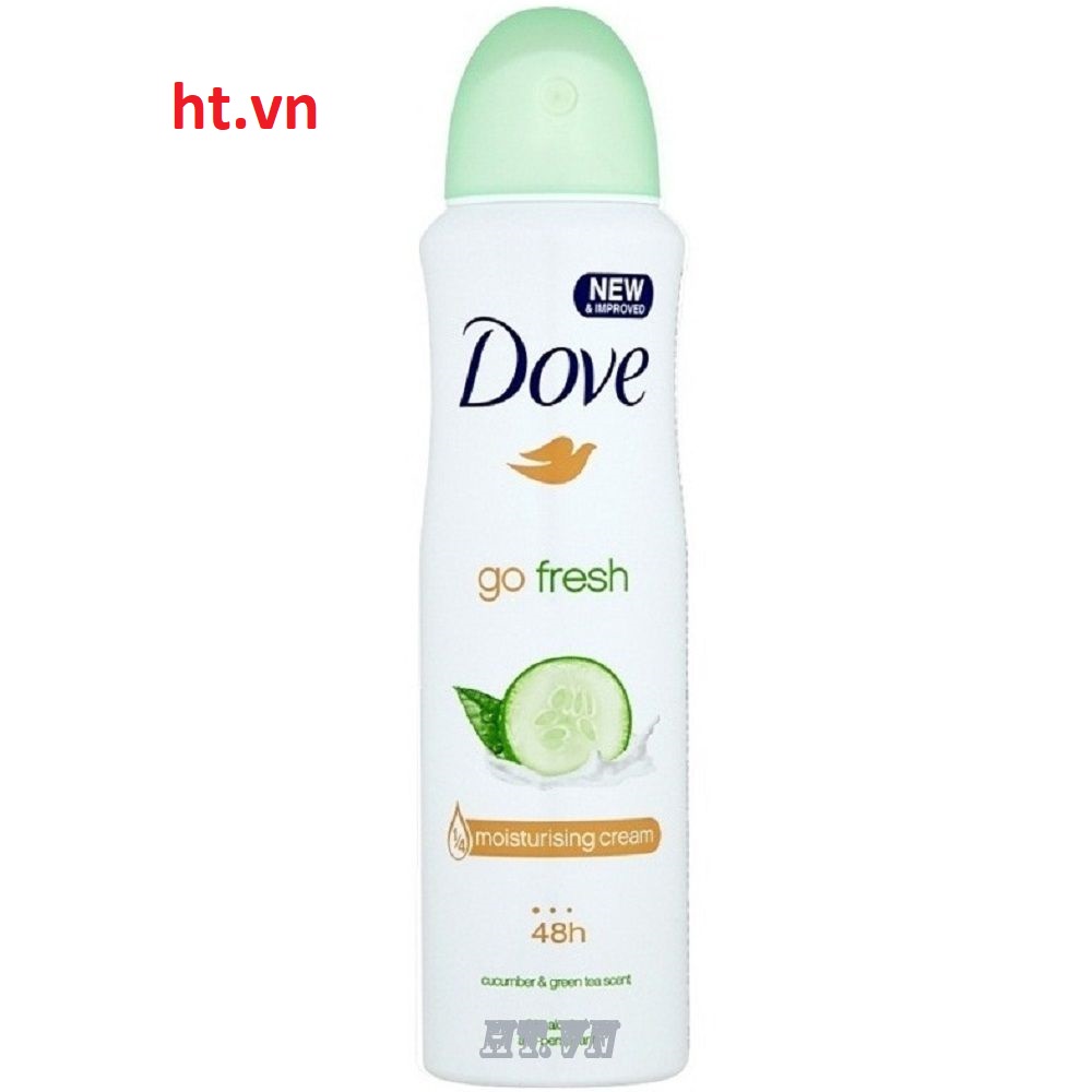 Xịt Khử Mùi Nữ Dove 150ml Go Fresh Dưa Leo chính hãng