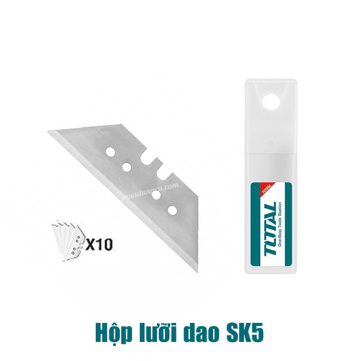 Hộp lưỡi dao rọc giấy SK5 61x19mm Total THT519611