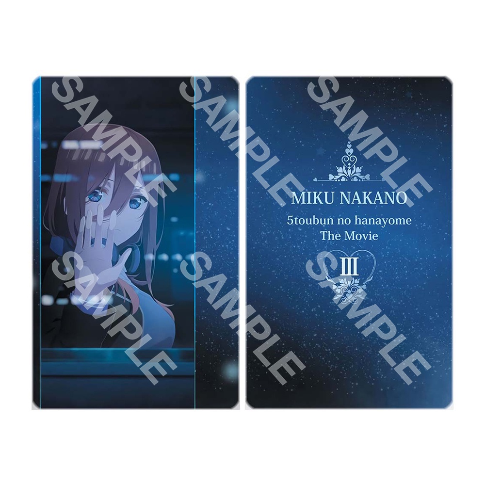 Ảnh card bo góc in hình Gotoubun No Hanayome ver THE NIGHT Nhà Có 5 Nàng Dâu thẻ bo viền 5*8cm anime chibi