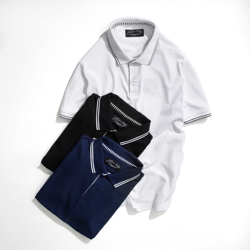 Áo Thun Polo Just Men phối cổ chất liệu cotton thoáng mát