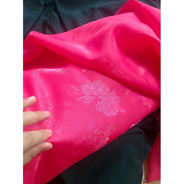 Vải hanbok hồng sen may hanbok cổ việt phục khăn áo hầu có thể ứng dụng may túi thơm, vải bọc quà cực sang trọng