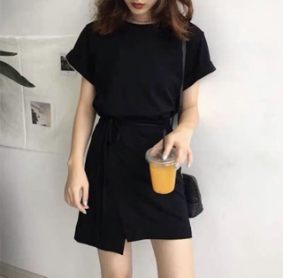 [order] Váy đen liền nơ eo