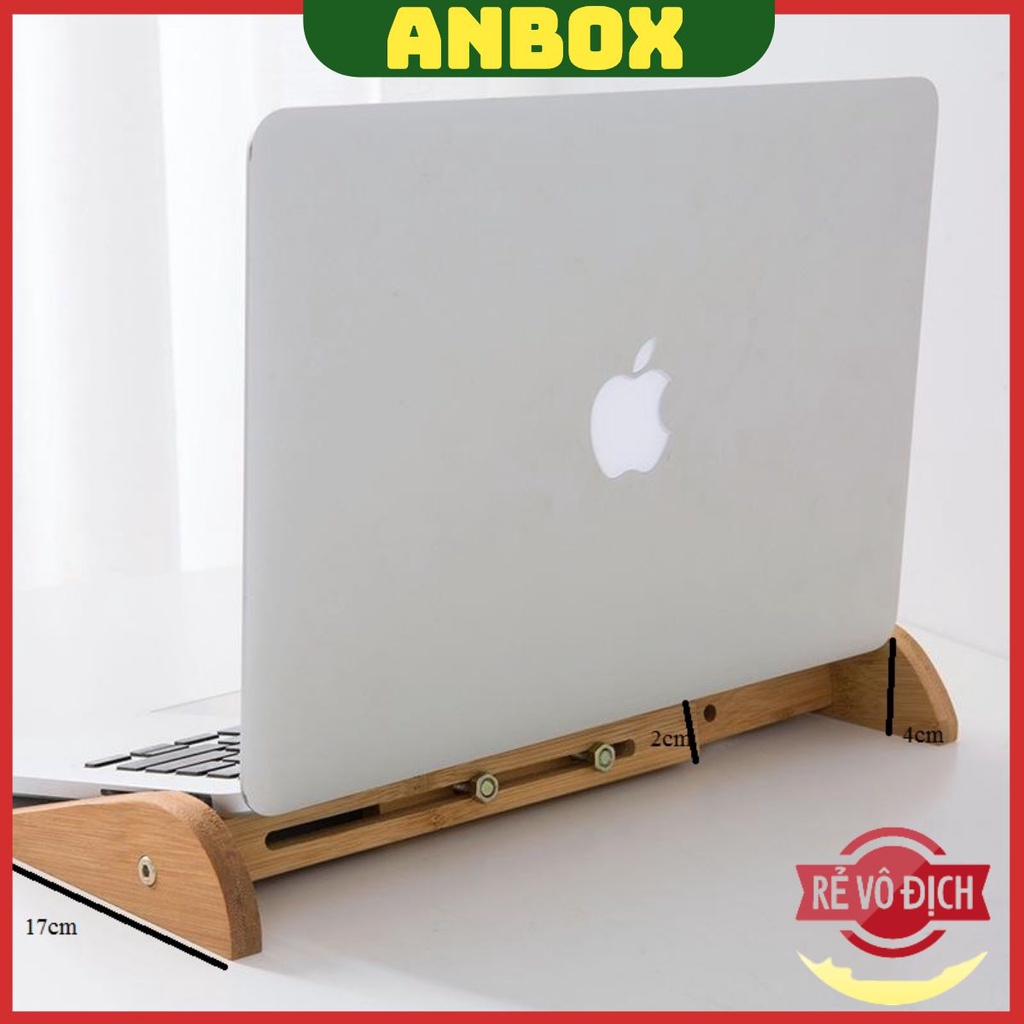 Kệ Tản Nhiệt Laptop Macbook Bằng Gỗ Có Thể Điều Chỉnh Độ Rộng Dành Cho Mọi Kích Cỡ