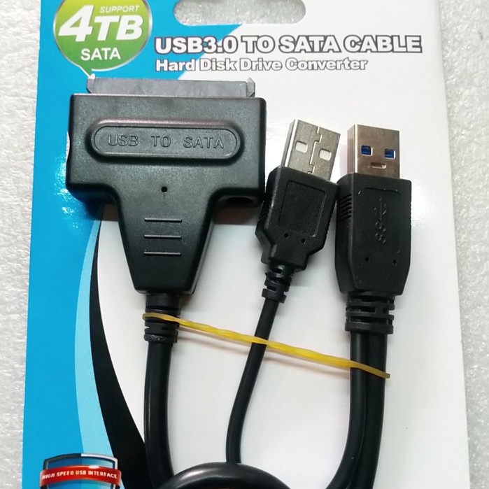 Cáp chuyển đổi USB 3.0 ra SATA cho Hdd Laptop (Dùng Hdd & Dvd máy bàn thêm nguồn 12V/2A)hot