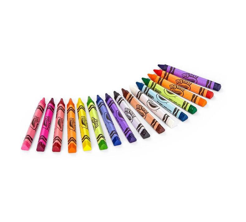 HỘP 16 BÚT MÀU SÁP THÂN TAM GIÁC CHỐNG LĂN CRAYOLA TRIANGULAR CRAYONS ANTI-ROLL