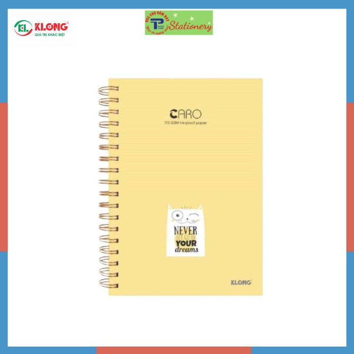 Sổ lò xo kép KLONG Caro B5 bìa cứng - 200 trang; MS: 297
