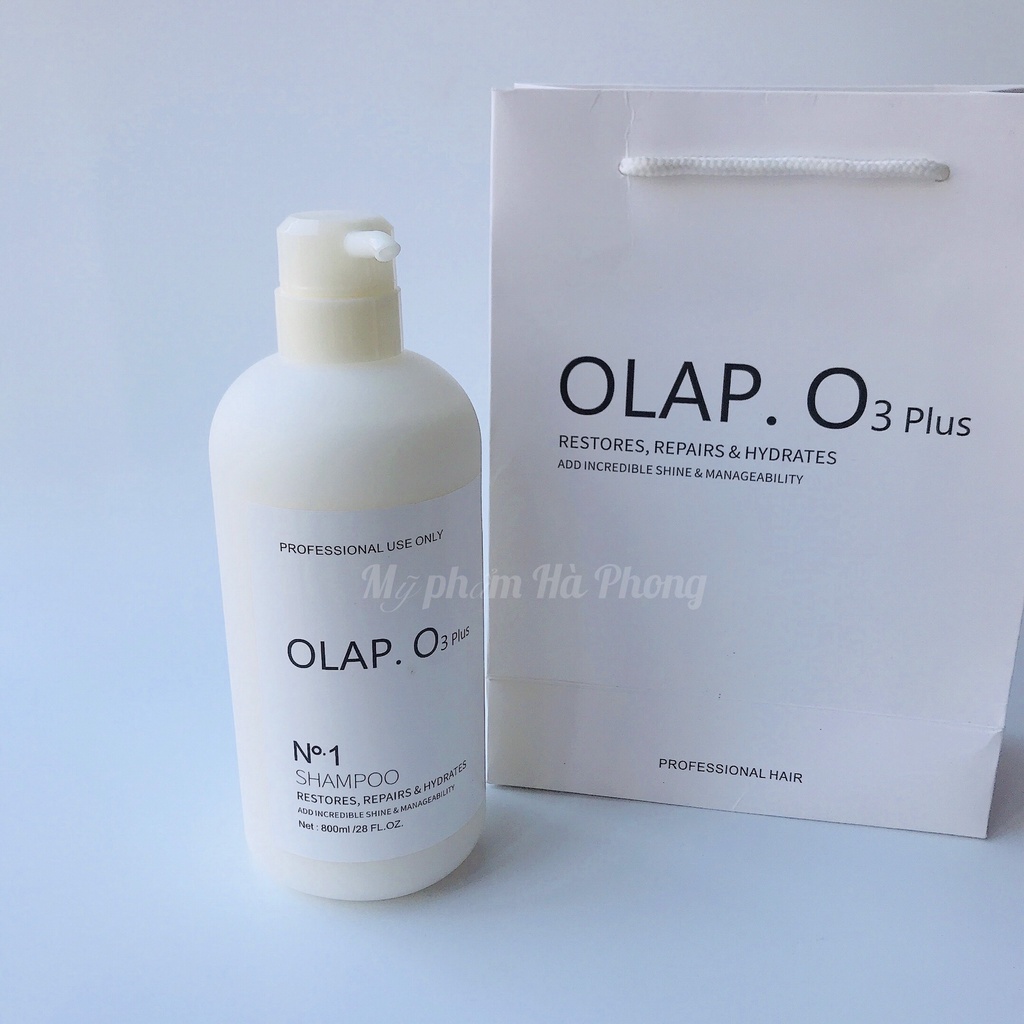 Cặp Dầu Gội Đầu OLAP.O3 Plus Collagen Dầu Xả Olap.O3 Phục Hồi  Ngăn Gầu Gẫy Rụng Tóc 800mlx2 ( Chính Hãng)