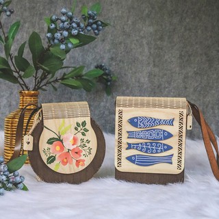 Túi Gỗ họa tiết Vintage