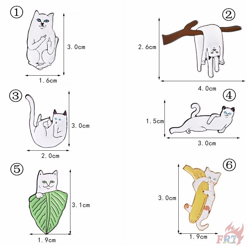 Ghim cài áo trang trí hình mèo tùy chọn chất liệu hợp kim