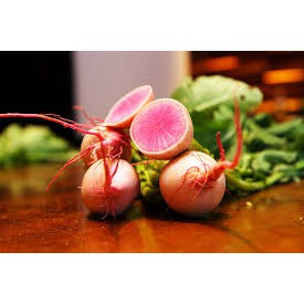 Hạt giống Củ Cải Xanh Ruột Đỏ 0.5gr (củ cải ruột dưa)