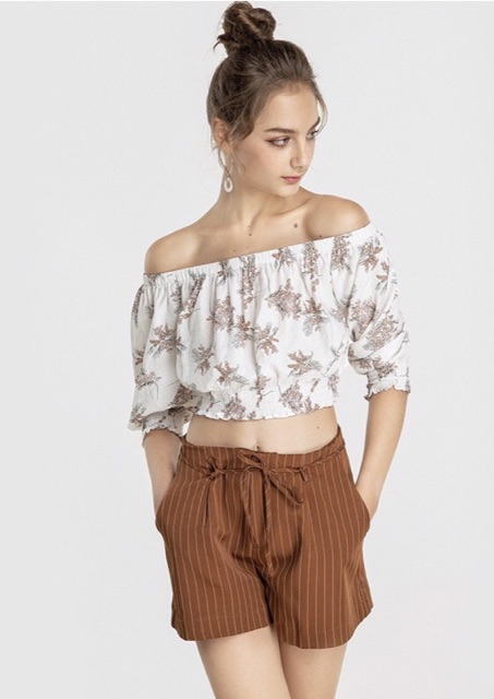 Áo trễ vai croptop Hnoss