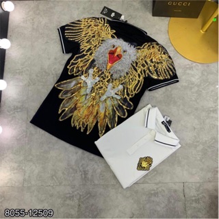 Polo đại bàng thêu kim sa new 2020 - Áo thun nam cổ bẻ