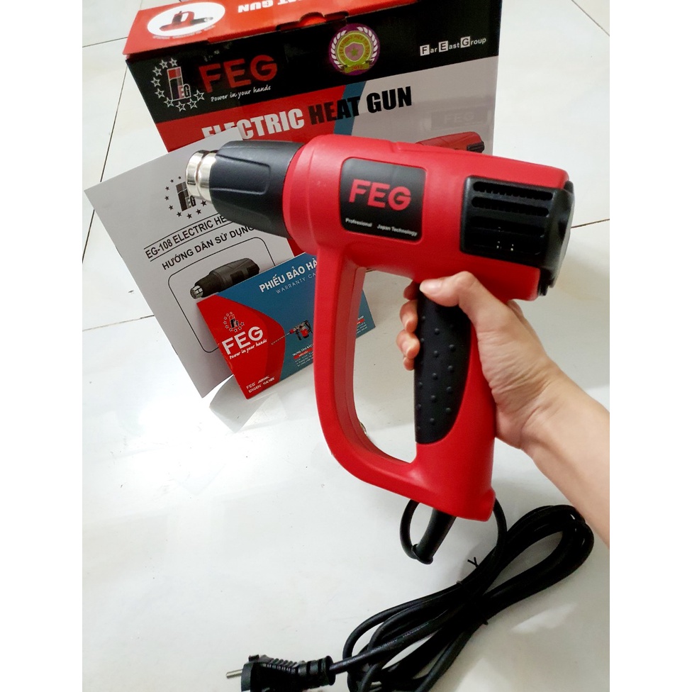 Máy khò hơi nóng 2000w đa năng FEG 108 CÓ CHỈNH NHIỆT ĐỘ