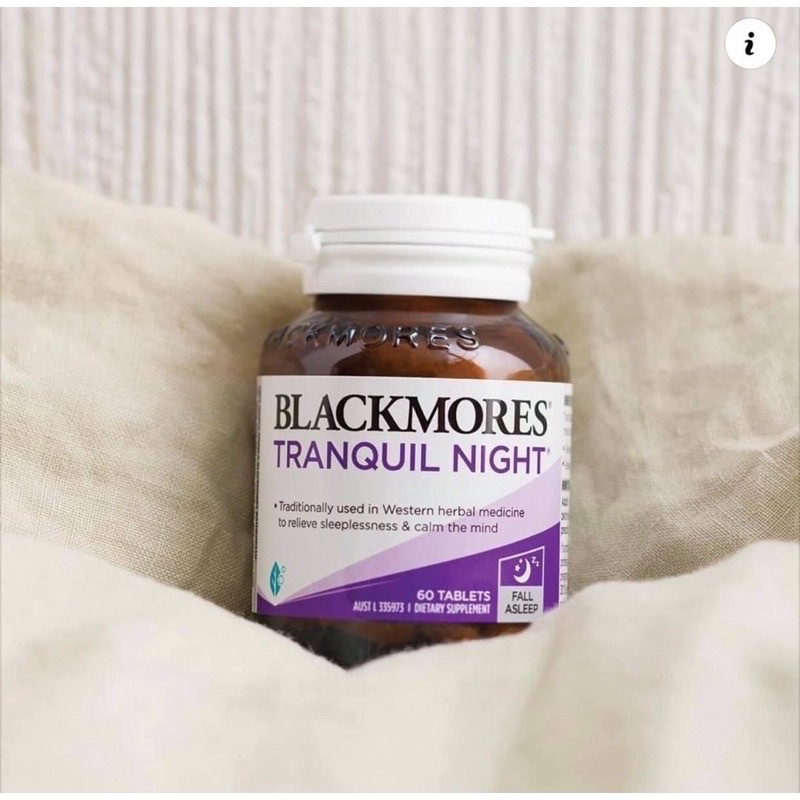 Viên uống hỗ trợ giấc ngũ sảng khoái tinh thần - Blackmores Tranquil Night Sleep Support Vitamin 60 viên [Hàng chuẩn Úc]
