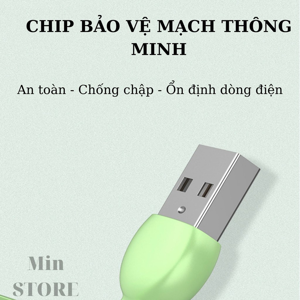 Cáp sạc đa năng 3 đầu - Kéo rút (1 mét ) - Sạc nhanh - Min STORE