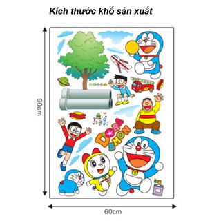 Decal dán tường Doremon size to